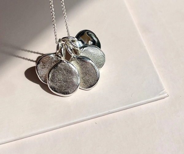 Eben - Fingerprint Round Pendant