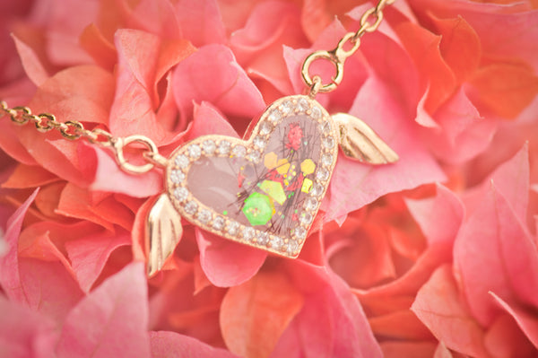 AMELIA - WINGED HEART PENDANT