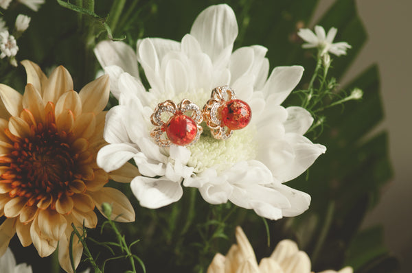 AUDETTE - FLOWER PEARL EARRING