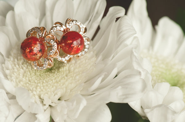 AUDETTE - FLOWER PEARL EARRING