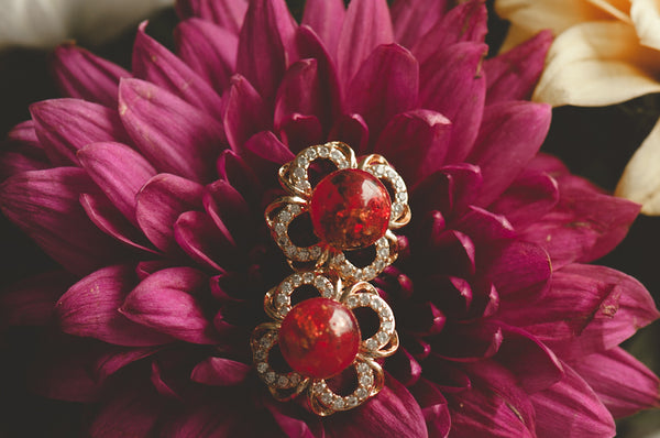 AUDETTE - FLOWER PEARL EARRING