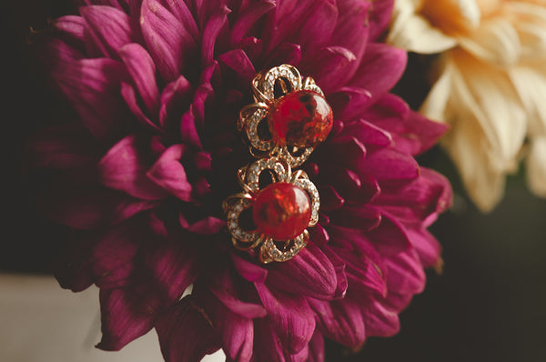 AUDETTE - FLOWER PEARL EARRING