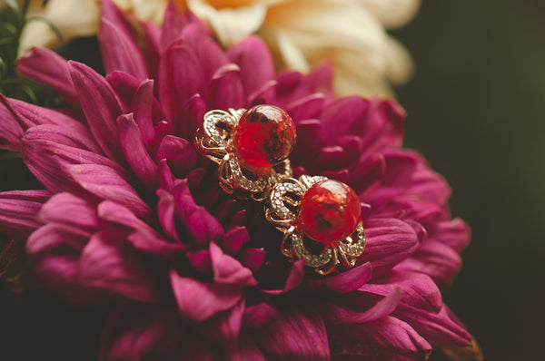 AUDETTE - FLOWER PEARL EARRING