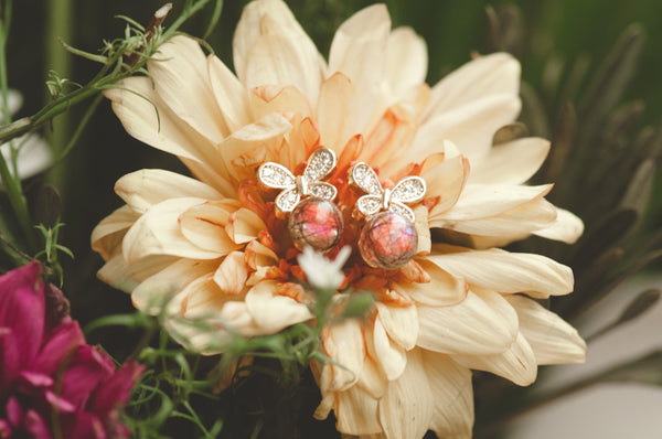 BEATA - BUTTERFLY PEARL EARRINGS