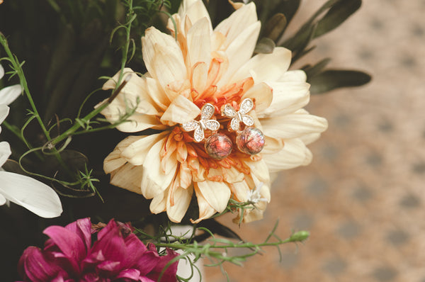 BEATA - BUTTERFLY PEARL EARRINGS