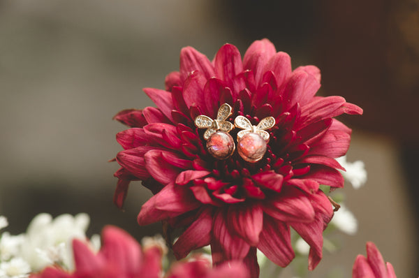 BEATA - BUTTERFLY PEARL EARRINGS