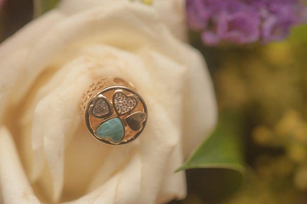 ABE - DOUBLE SIDED CLOVER CHARM