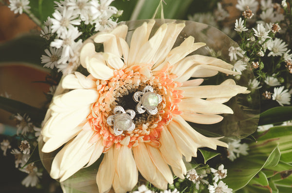 DENISA - FLOWER PEARL EARRING