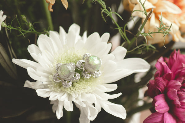 DENISA - FLOWER PEARL EARRING