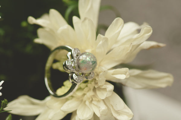 DENISA - FLOWER PEARL RING