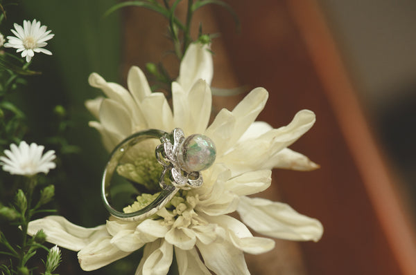 DENISA - FLOWER PEARL RING