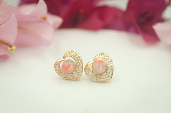 HAO - PEARL HEART EARRINGS