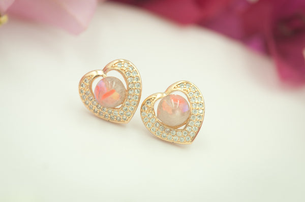 HAO - PEARL HEART EARRINGS