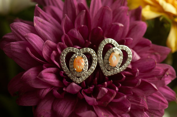 MINNA - HEART OVAL EARRING