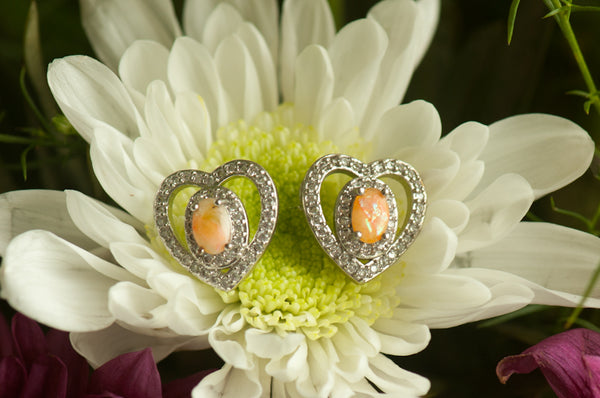 MINNA - HEART OVAL EARRING