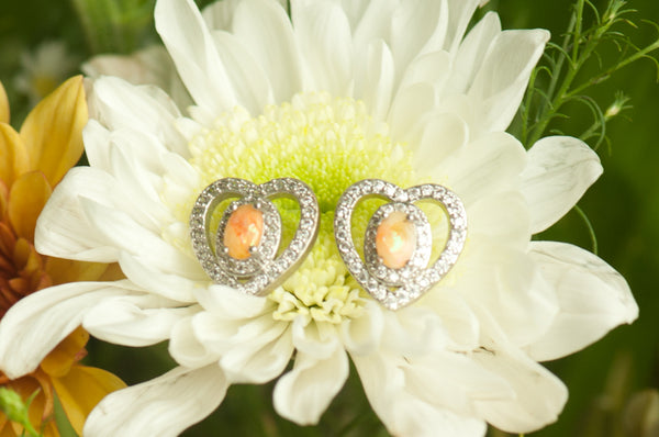 MINNA - HEART OVAL EARRING