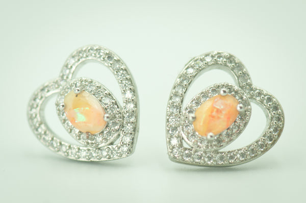 MINNA - HEART OVAL EARRING