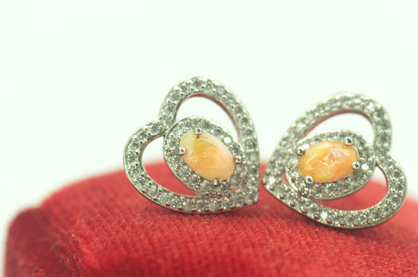 MINNA - HEART OVAL EARRING