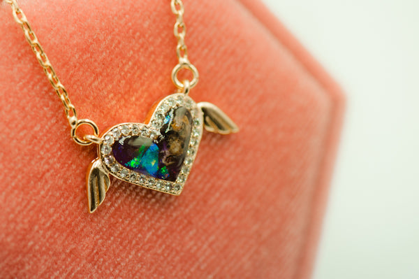 AMELIA - WINGED HEART PENDANT