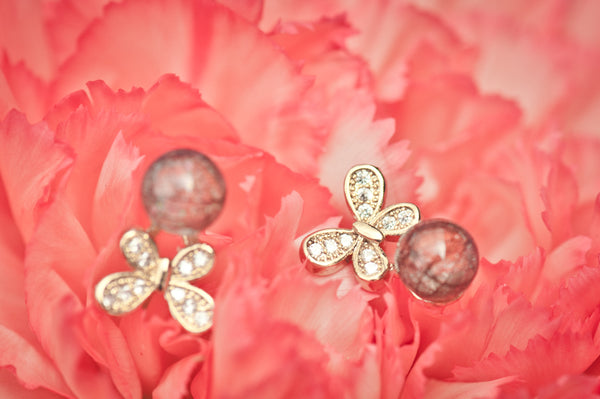 BEATA - BUTTERFLY PEARL EARRINGS