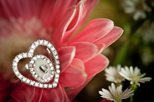 CILKA - HEART OVAL RING