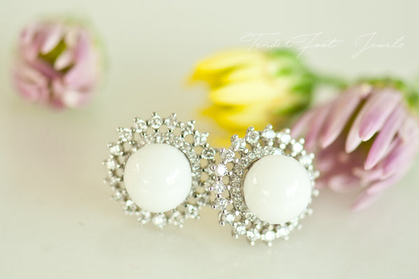 ELIZABETH - CORONATION STUD PEARL EARRING