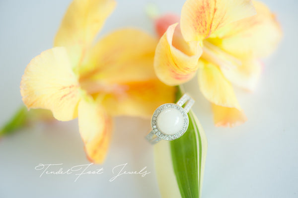 KATRINE - HALO PEARL RING
