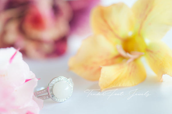 KATRINE - HALO PEARL RING