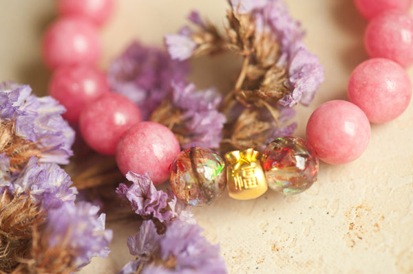 LEONIE - STRAWBERRY QUARTZ MONEY BAG BRACELET