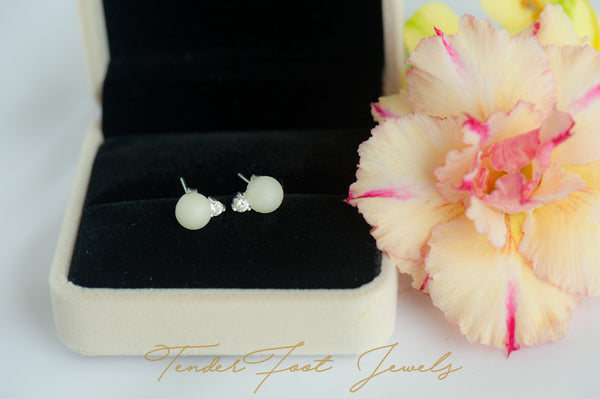 ROSE - STUD PEARL EARRING