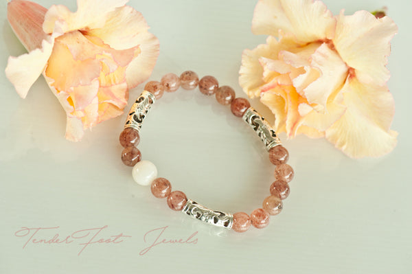 STRAWBERRY - STRAWBERRY QUARTZ BREASTMILK BRACELET