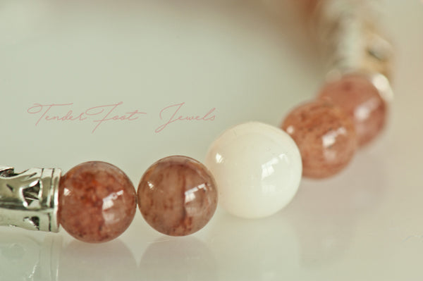 STRAWBERRY - STRAWBERRY QUARTZ BREASTMILK BRACELET