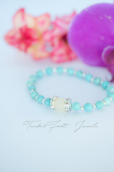 THEA - TURQUOISE BREASTMILK BRACELET