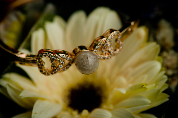 TYAS - DOUBLE HEART PEARL BANGLE