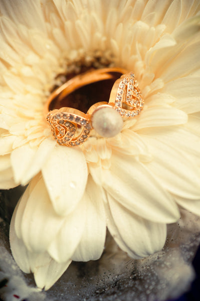 TYAS - DOUBLE HEART PEARL RING