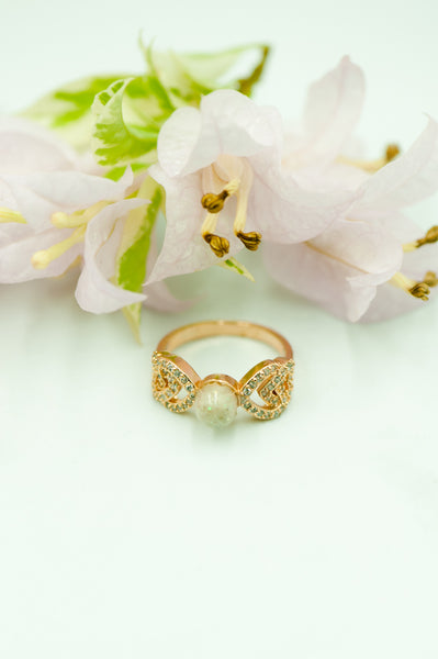 TYAS - DOUBLE HEART PEARL RING