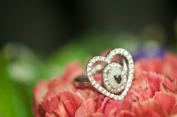 CILKA - HEART OVAL RING