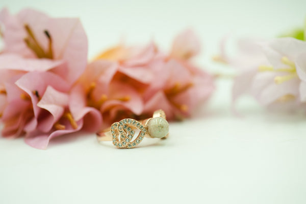TYAS - DOUBLE HEART PEARL RING